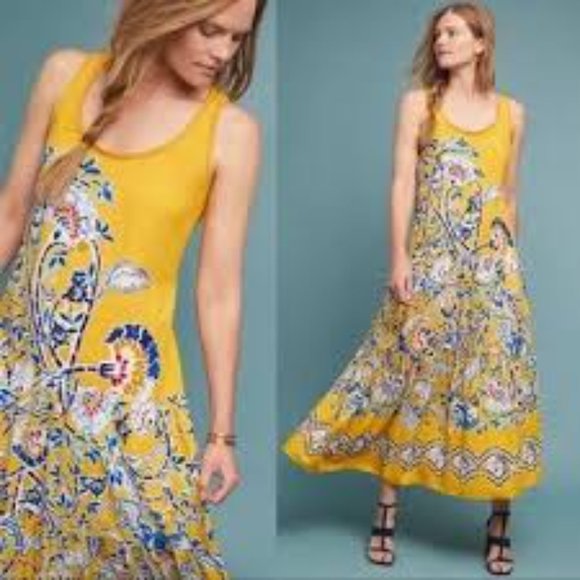 Anthropologie Dresses & Skirts - Anthropologie Maeve Sunny Boutique Maxi Dress Size SP